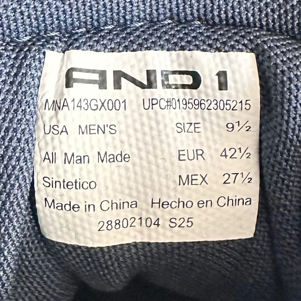 NWOT AND1 Men's Streetball Basketball Shoes High-Top Size 9.5 - Picture 11 of 11